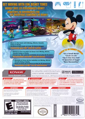 Dance Dance Revolution - Disney Grooves box cover back